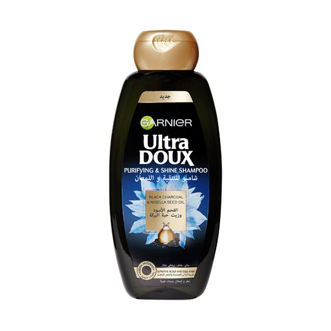 GARNIER ULTRA DOUX BLACK CHARCOAL SHAMPOO 600 ML