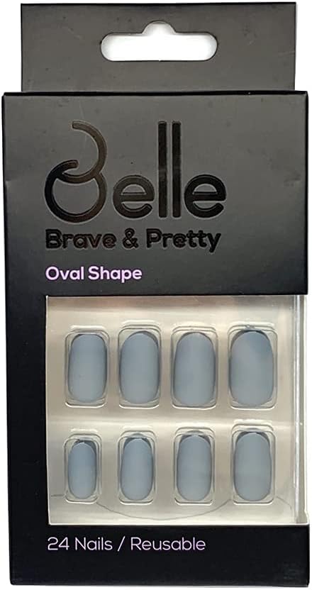 BELLE PRESS ON NAILS GREY MATTE GHYM MODEL NUMBER (069)