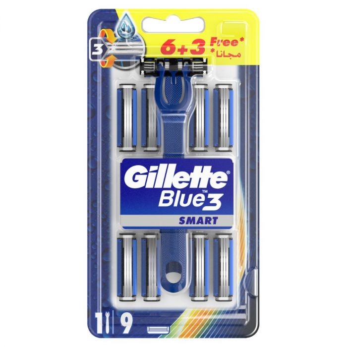 GILLETTE BLUE3 SMART 6 RAZORS (OFFER + 3 FREE)