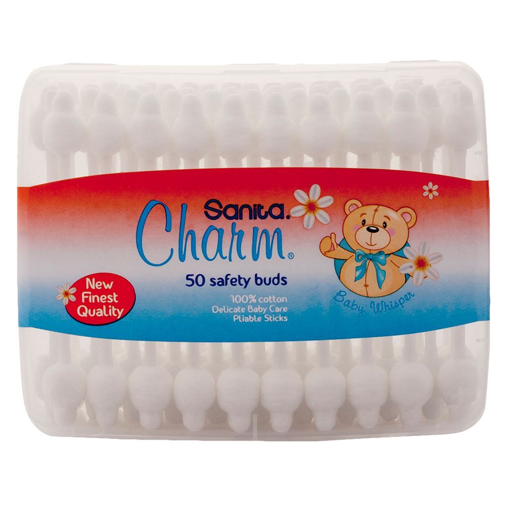 SANITA CHARM SAFETY BABY EAR BUDS 50 PIECES