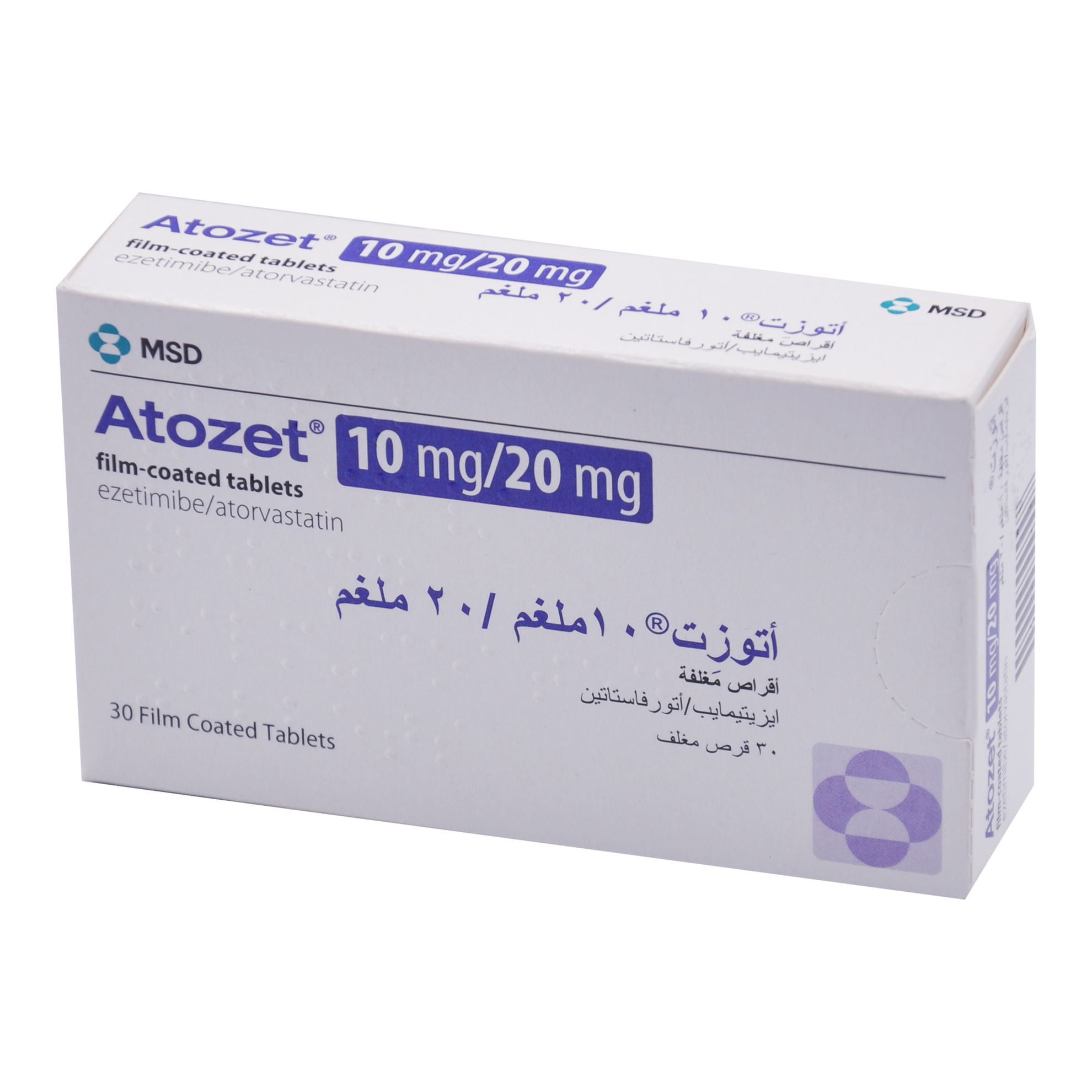 ATOZET 10 / 20 MG 30 TABLETS