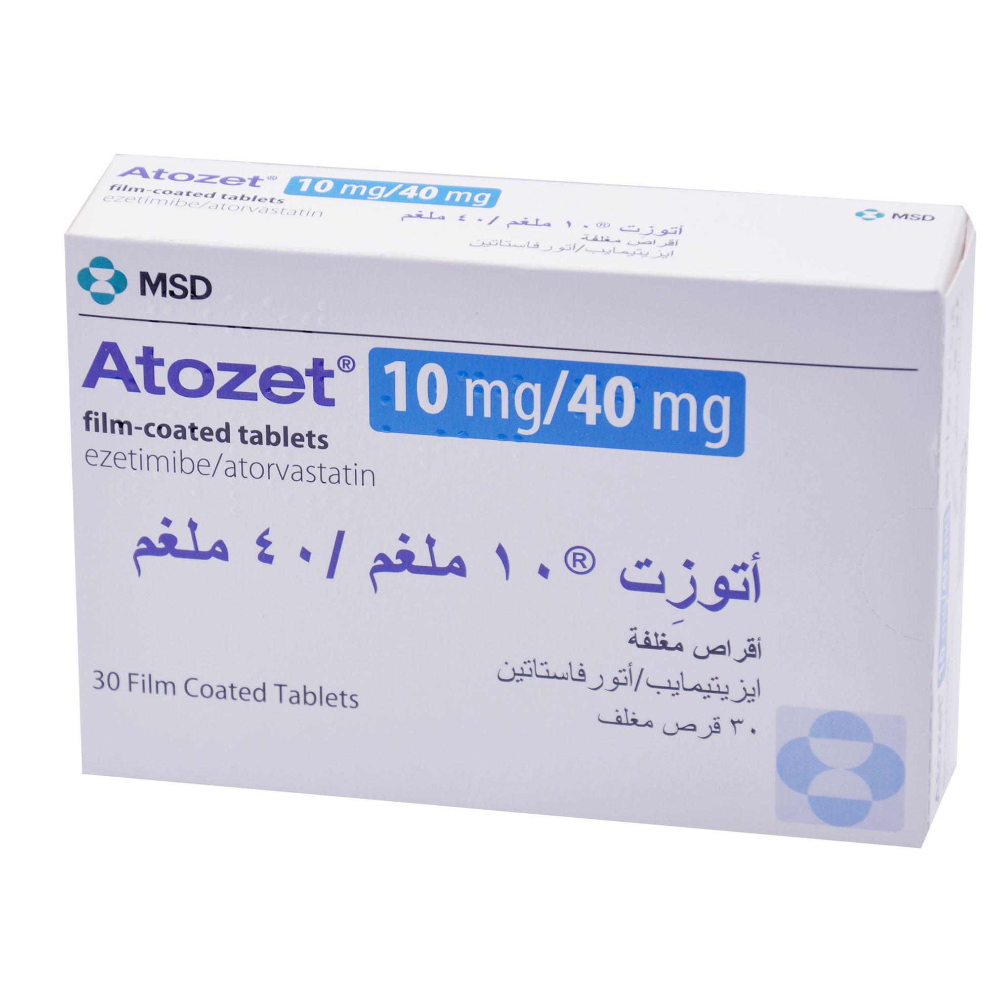 ATOZET 10 / 40 MG 30 TABLETS