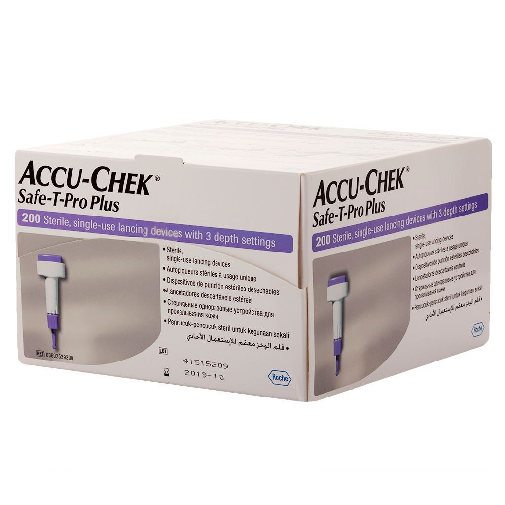 ACCU CHECK SAFE T PRO BLOOD GLUCOSE MONITERING LANCETS 200 PIECES