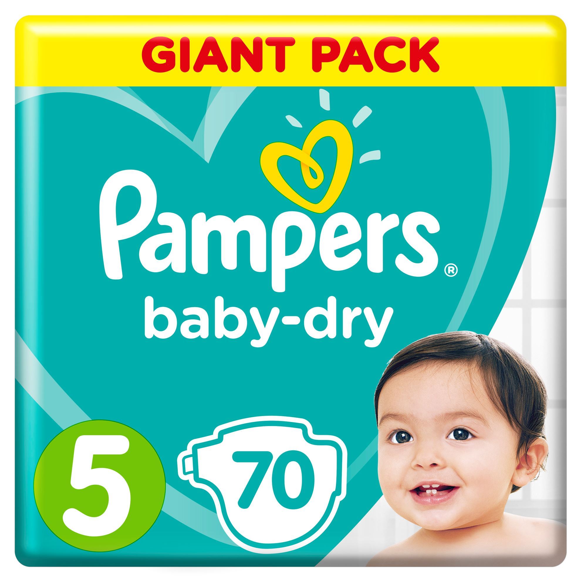 PAMPERS SIZE (5) (JUNIOR) (11-25 KG) MEGA PACK 70 DIAPERS