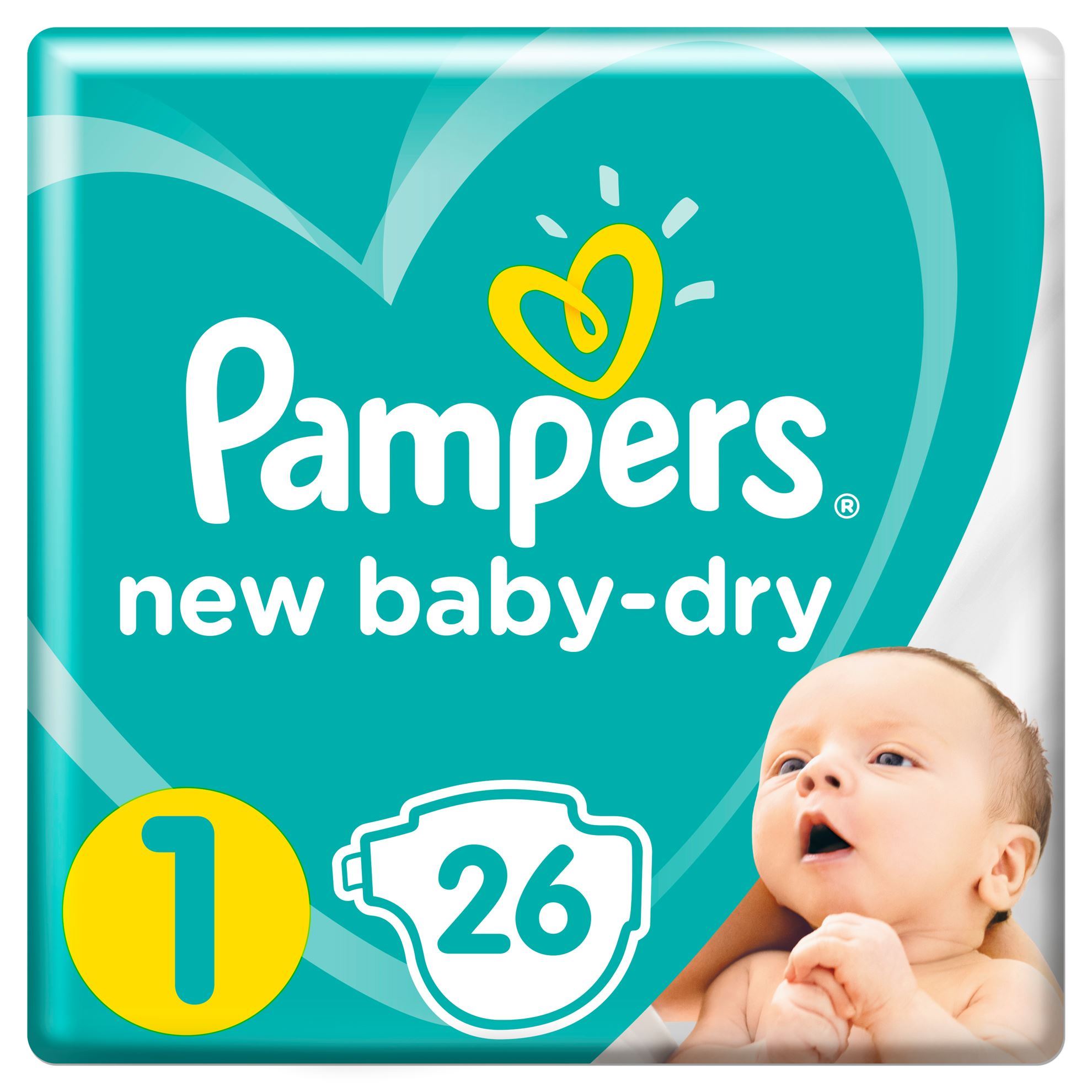 PAMPERS SIZE (1) (NEW BORN) (2-5 KG) CARRY PACK 26 DIAPERS