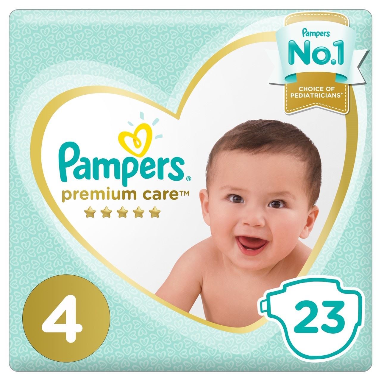 PAMPERS PREMIUM CARE SIZE (4) 23 DIAPERS