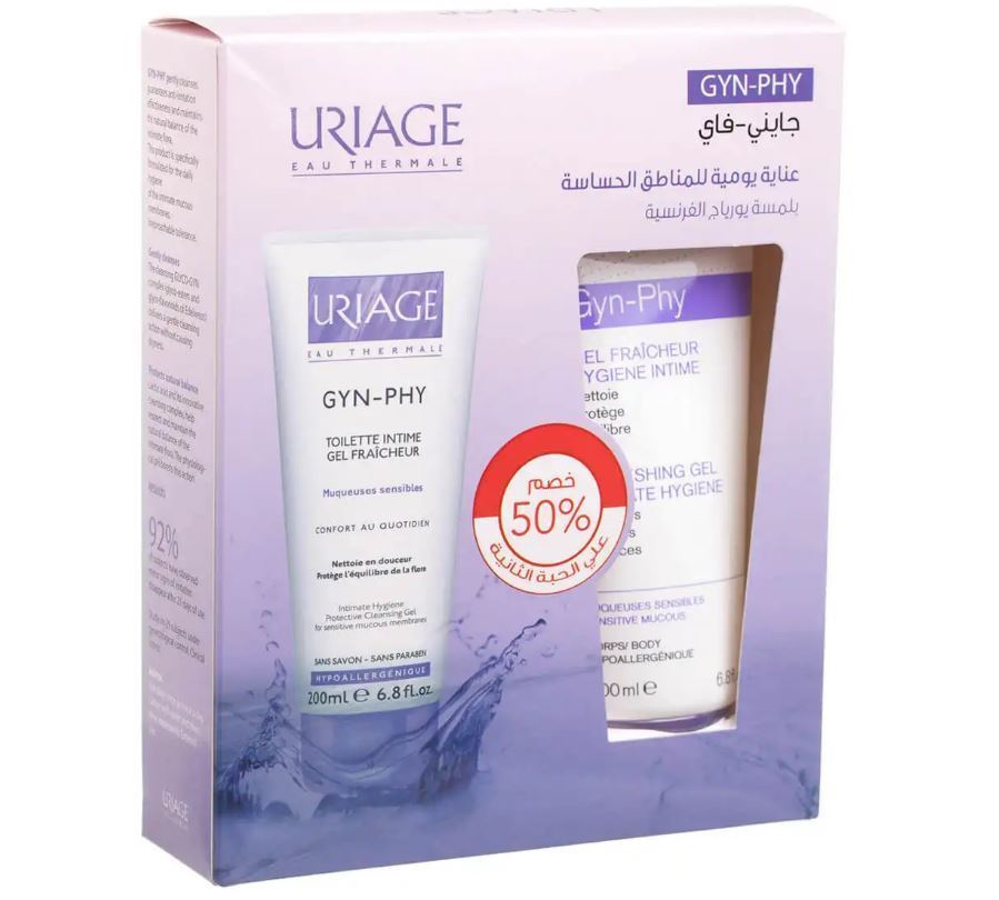 URIAGE GYN-PHY INTMATE CLEANSING GEL 200 ML (OFFER TWIN PACK WITH 50% OFF ON 2ND PIECE)