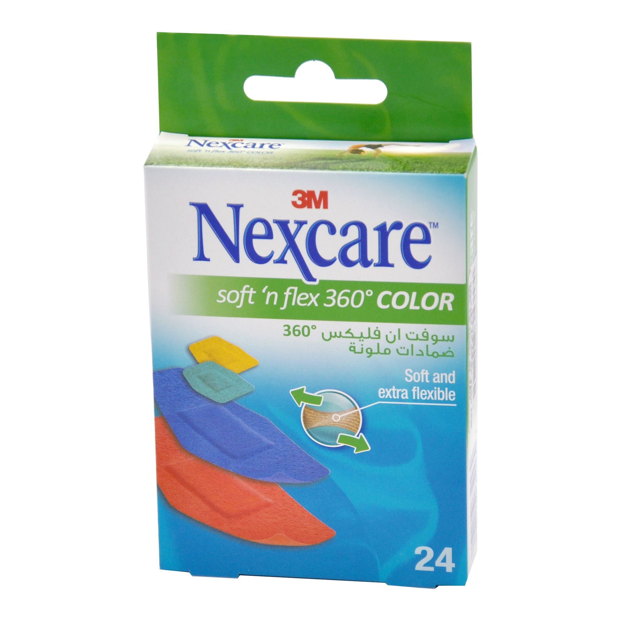 NEXCARE 24 SOFT N FLEX COLORED BANDAGES ASSORTED 24 PIECES Dr