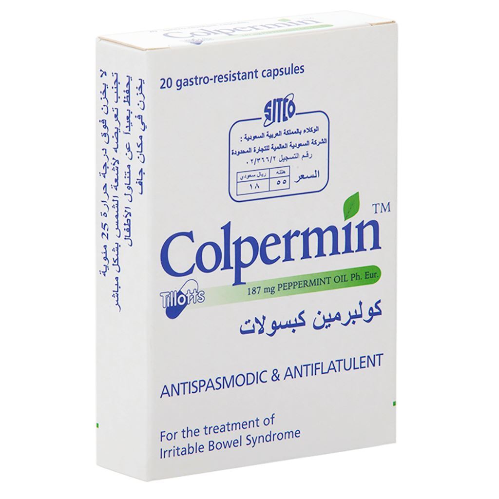 COLPERMIN 187 MG 20 CAPSULES