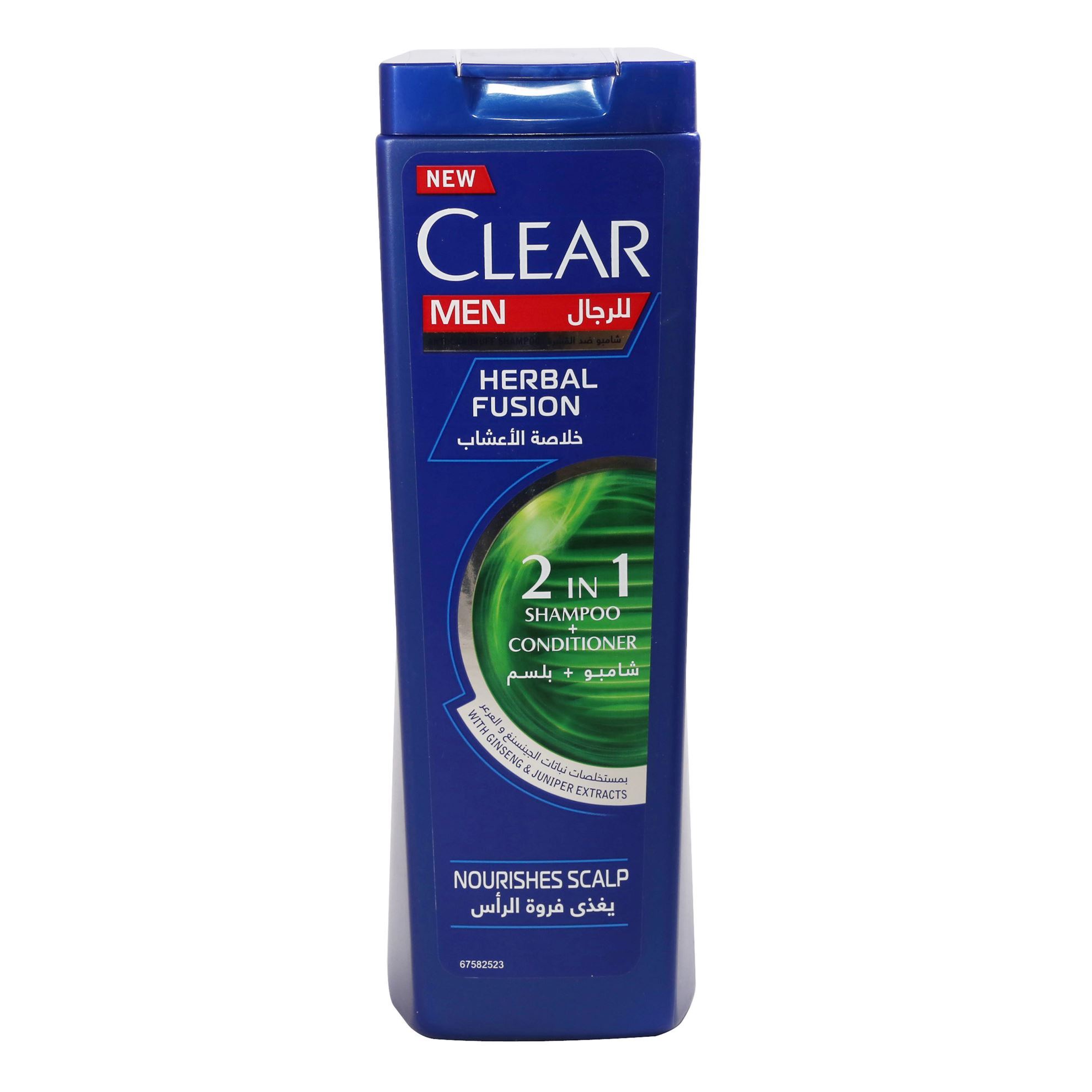 CLEAR 2 IN 1 SHAMPOO & CONDITIONER HERBAL FUSION FOR MEN 400 ML