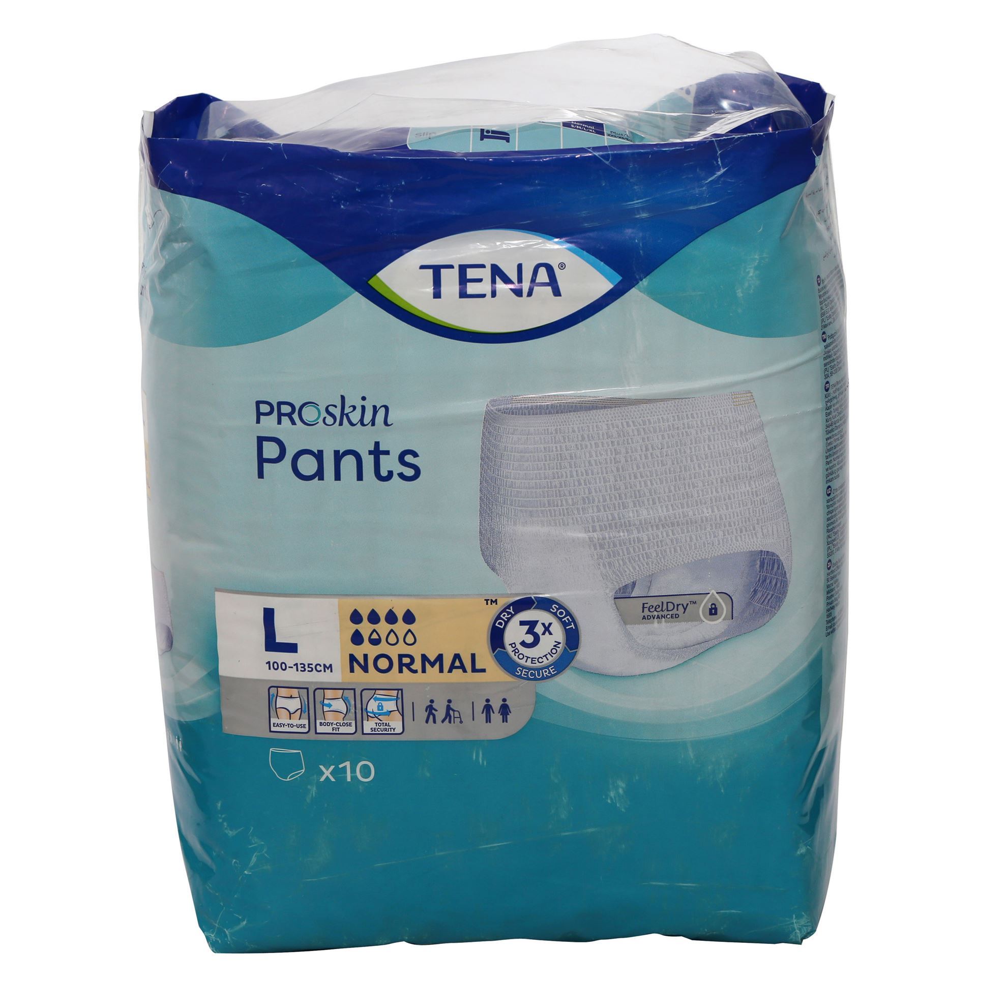 TENA PANTS NORMAL FLOW SIZE LARGE 10 PIECES