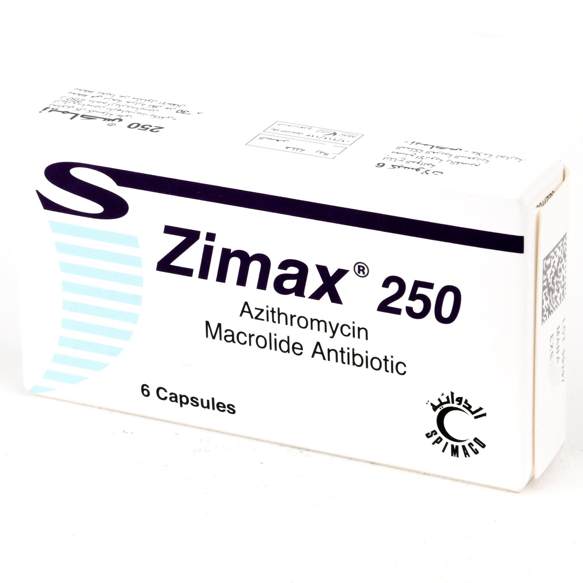 ZIMAX 250 MG 6 CAPSULES