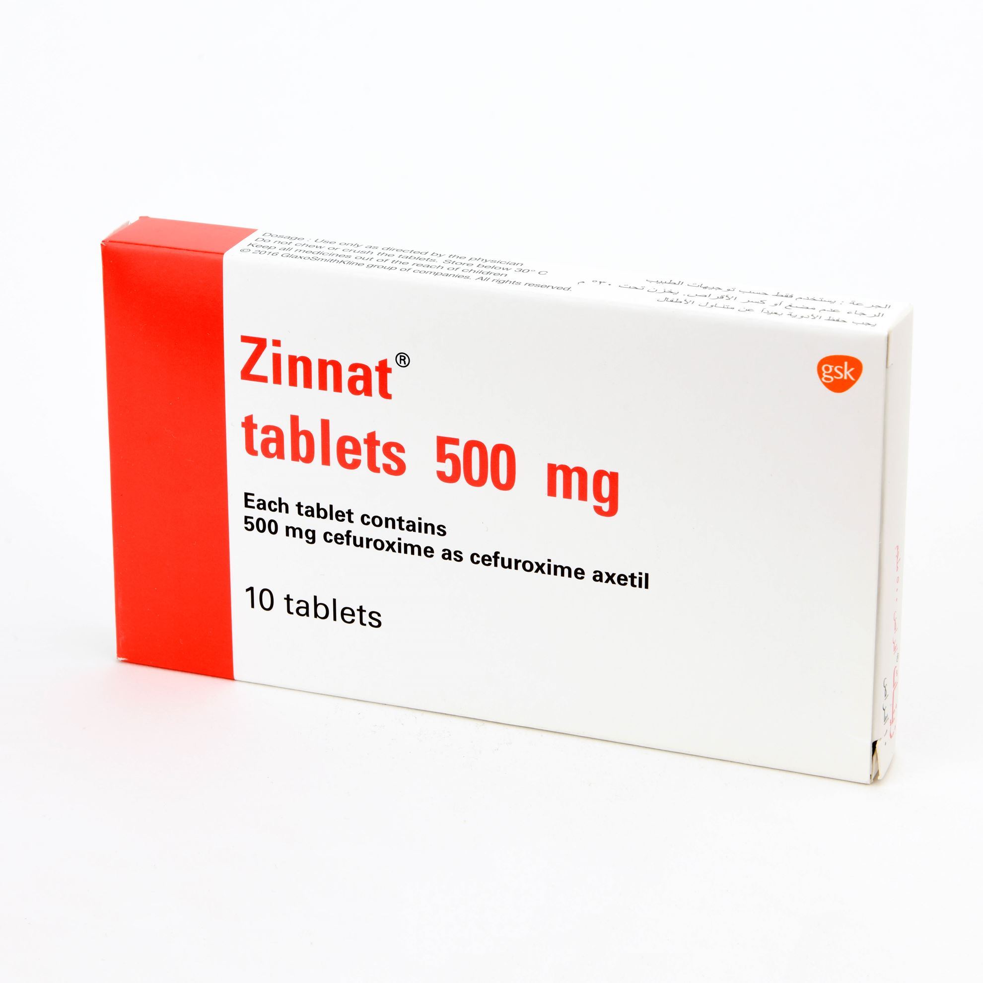 ZINNAT 500 MG 10 TABLETS