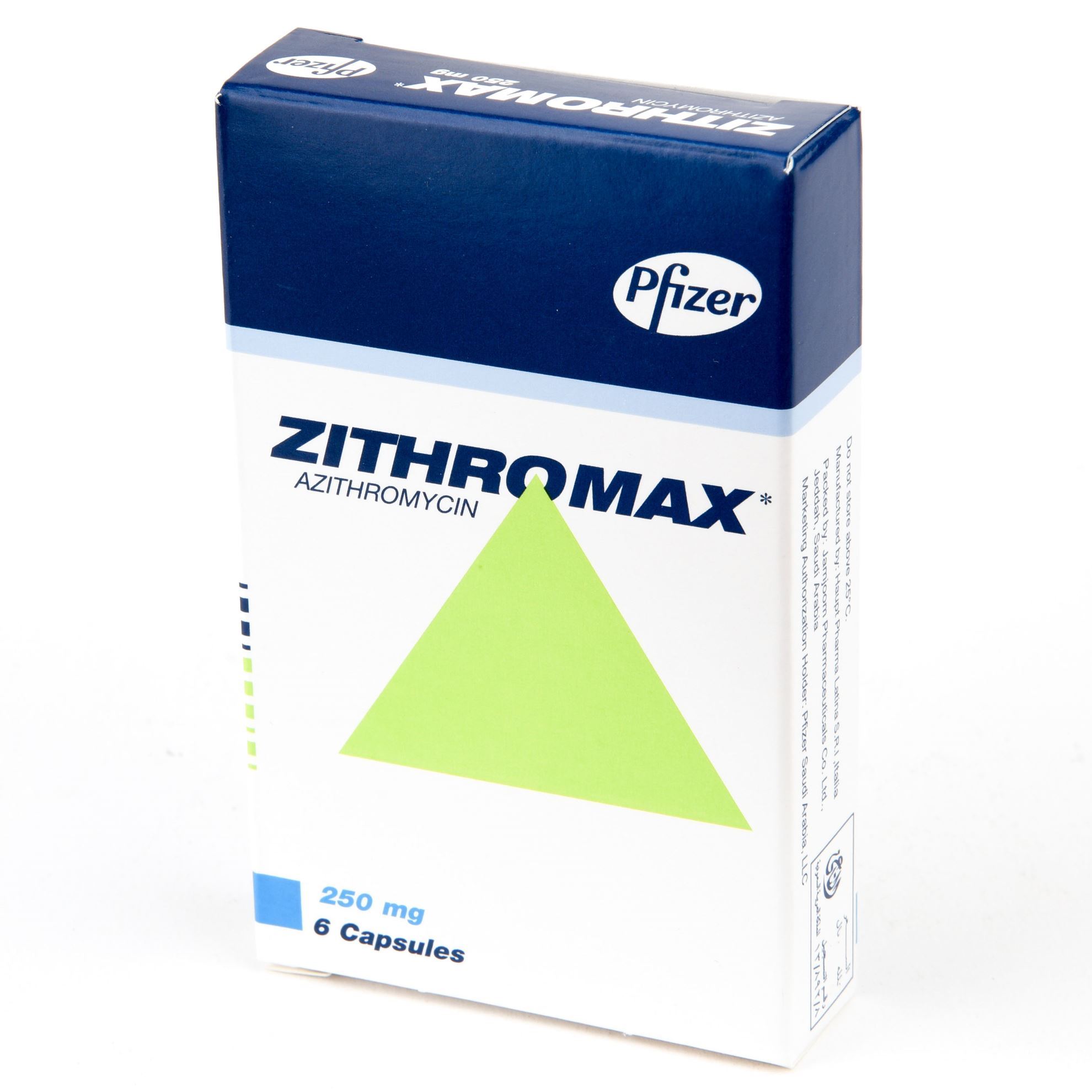 ZITHROMAX 250 MG 6 CAPSULES