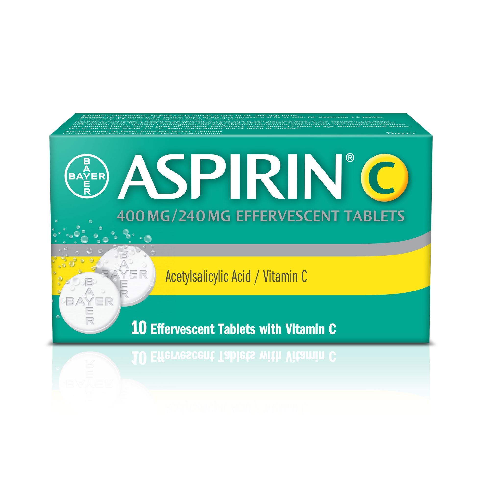 ASPIRIN C 10 EFFERVECENT TABLETS