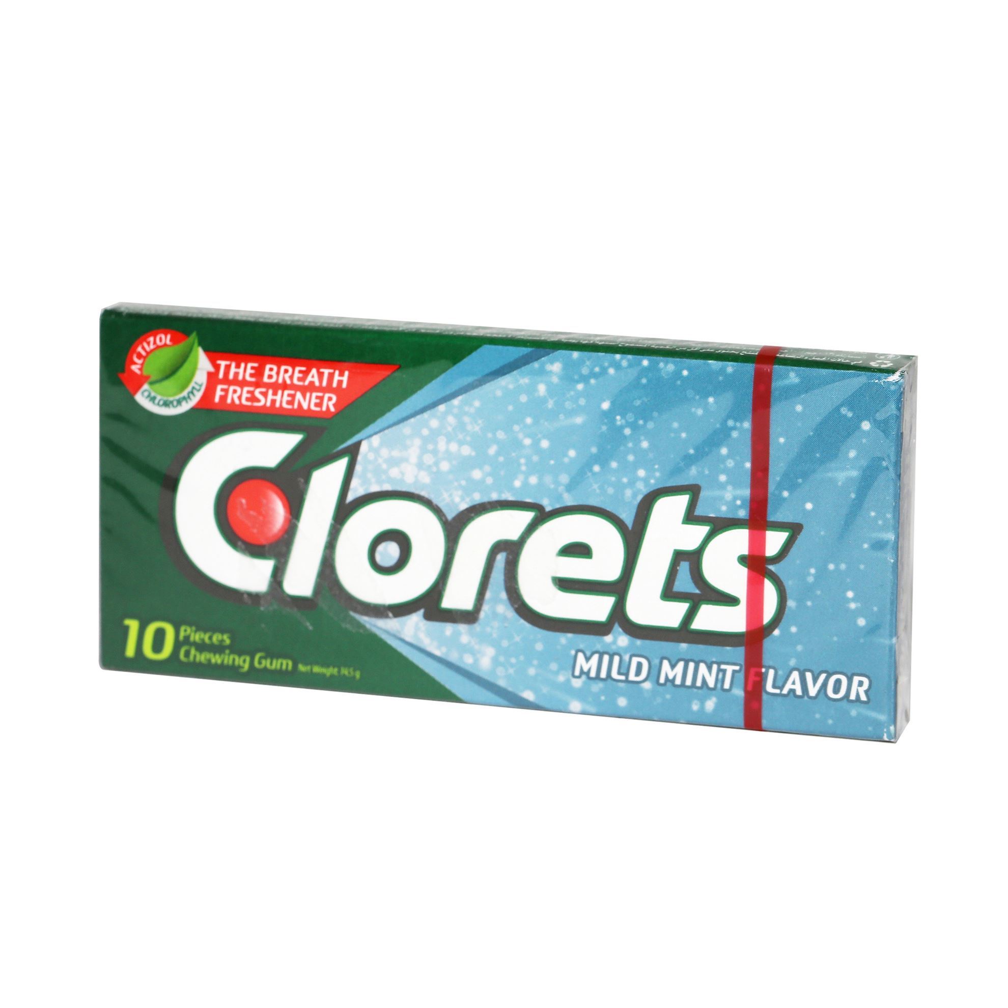 CLORETS GUM MILD MINT 10 PIECES